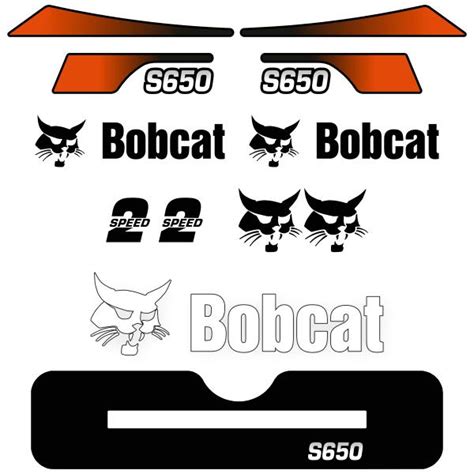 bob cat skid steer stickers|bobcat s650 decal kit.